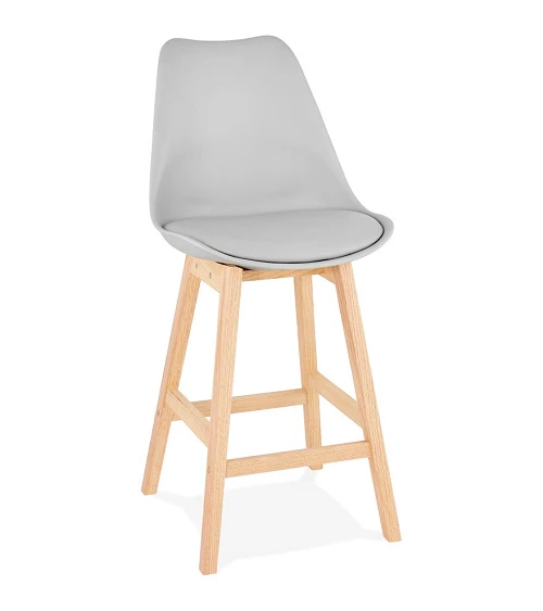 Tabouret de bar bois APRIL MINI poly Gris