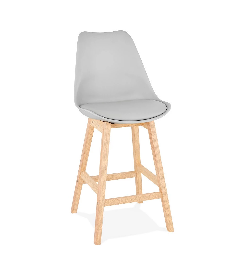 Tabouret de bar bois APRIL MINI poly Gris