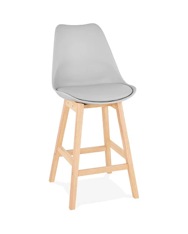 Tabouret de bar bois APRIL MINI poly Gris