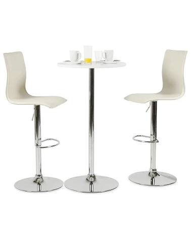 Tabouret de bar SOHO simili cuir Creme