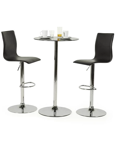 Tabouret de bar SOHO simili cuir Noir