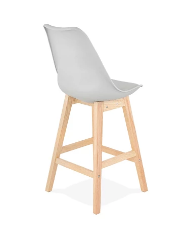 Tabouret de bar bois APRIL MINI poly Gris