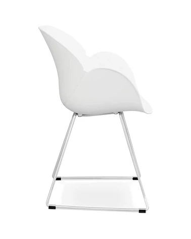 Chaise design Testa coque plastic et poly Blanc