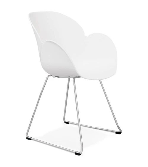 Chaise design Testa coque plastic et poly Blanc