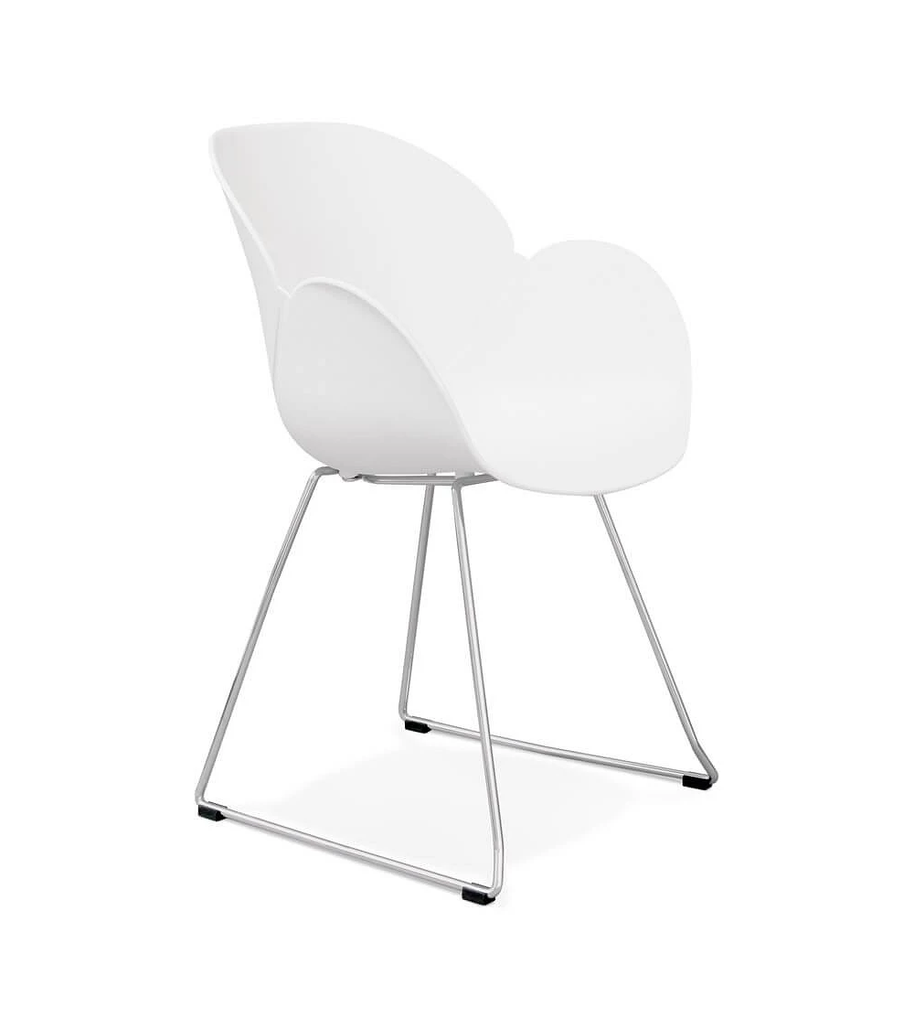 Chaise design Testa coque plastic et poly Blanc