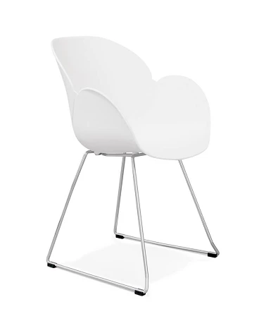 Chaise design Testa coque plastic et poly Blanc