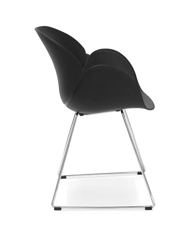 Chaise design Testa coque plastic et poly Noir