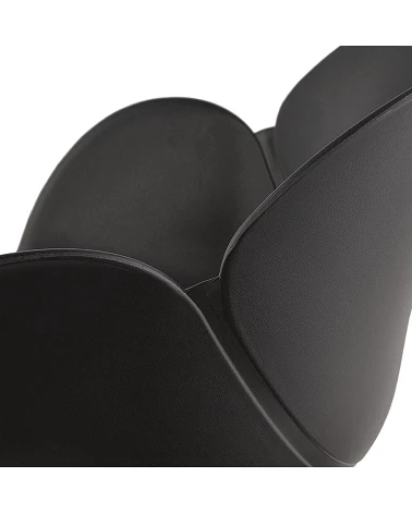 Chaise design Testa coque plastic et poly Noir