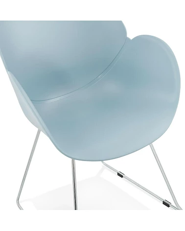 Chaise design Testa coque plastic et poly Bleu