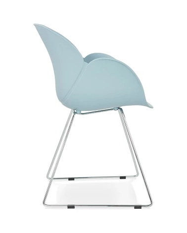 Chaise design Testa coque plastic et poly Bleu