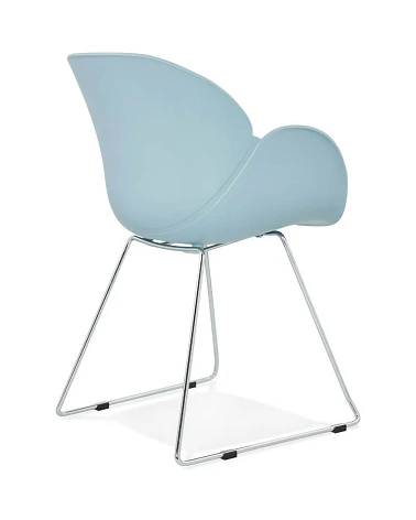 Chaise design Testa coque plastic et poly Bleu