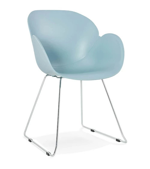 Chaise design Testa coque plastic et poly Bleu