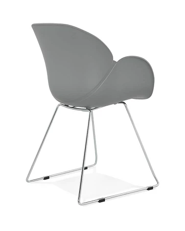 Chaise design Testa coque plastic et poly Gris