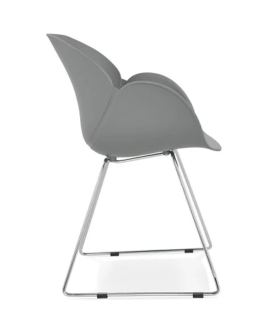 Chaise design Testa coque plastic et poly Gris