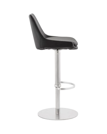 Tabouret de bar design Karu simili cuir Noir