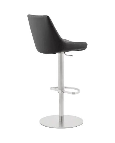 Tabouret de bar design Karu simili cuir Noir