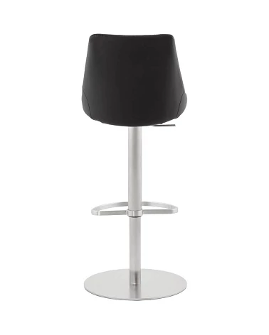 Tabouret de bar design Karu simili cuir Noir