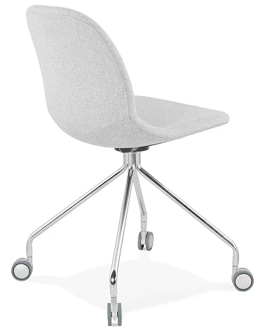 Chaise design ruleta métal Chromé et Gris