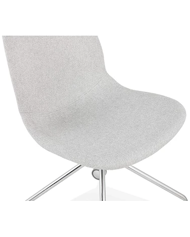 Chaise design ruleta métal Chromé et Gris