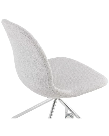 Chaise design ruleta métal Chromé et Gris