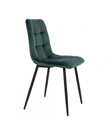 Chaise scandinave Middelfart microfibre Vert Fonce profil