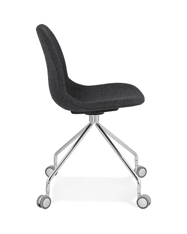 Chaise design ruleta métal Chromé et Gris Foncé