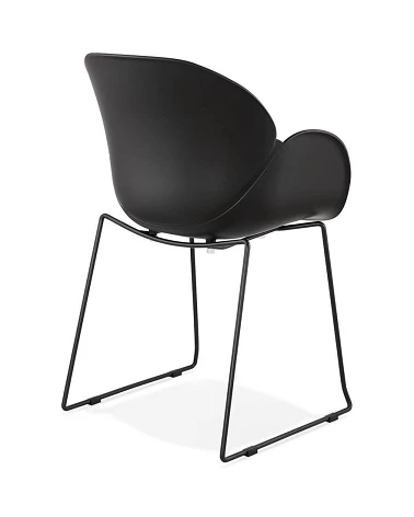 Chaise design ROYAN Poly Noir