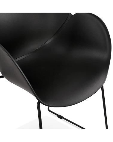 Chaise design ROYAN Poly Noir