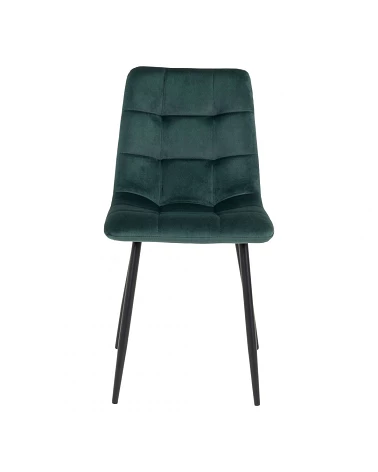 Chaise scandinave Middelfart microfibre Vert Fonce face