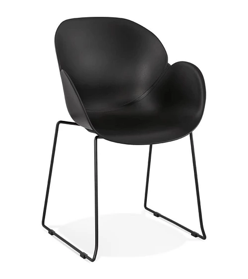 Chaise design ROYAN Poly Noir