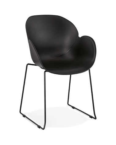 Chaise design ROYAN Poly Noir