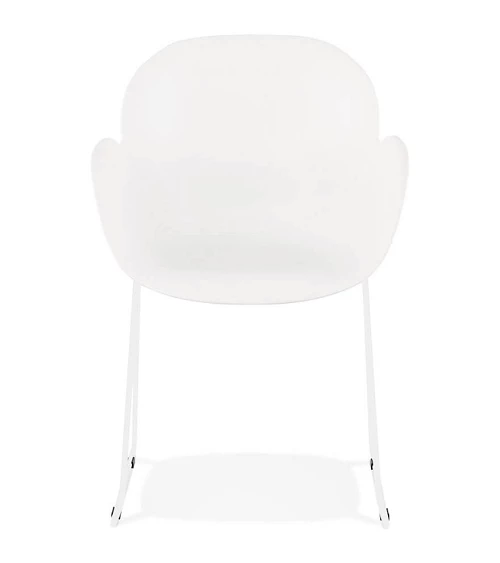 Chaise design ROYAN Poly Blanc