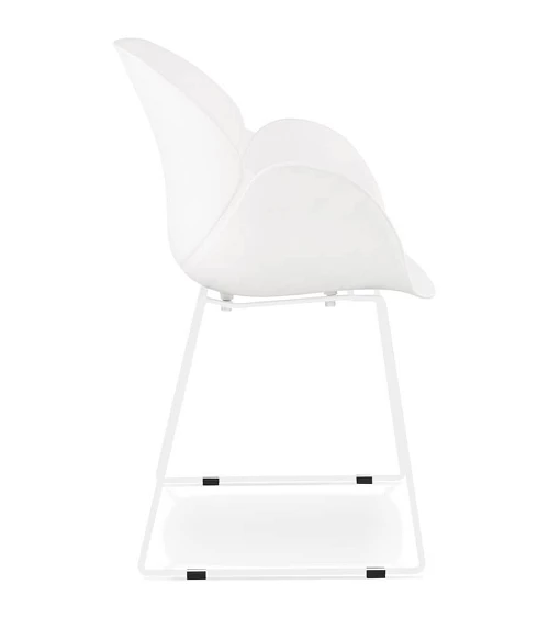 Chaise design ROYAN Poly Blanc