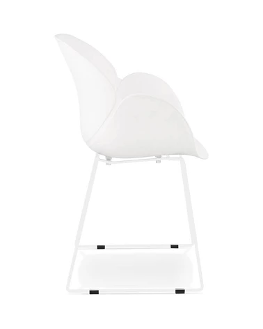 Chaise design ROYAN Poly Blanc