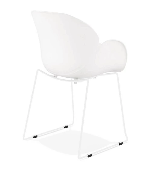 Chaise design ROYAN Poly Blanc