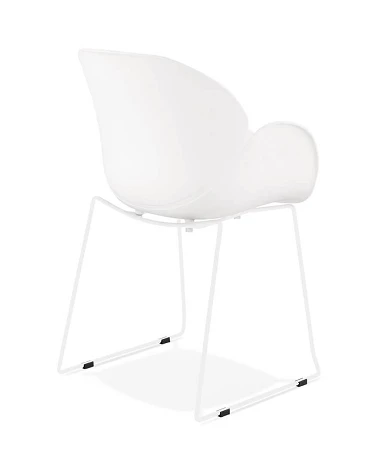 Chaise design ROYAN Poly Blanc