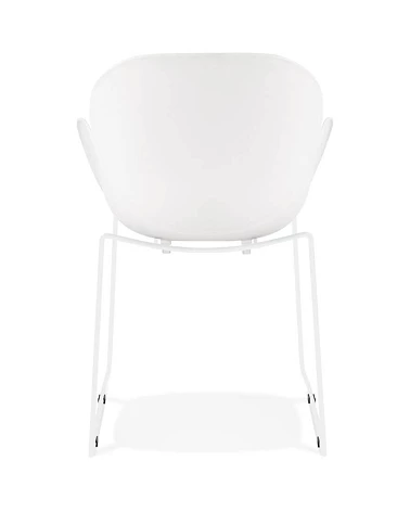 Chaise design ROYAN Poly Blanc