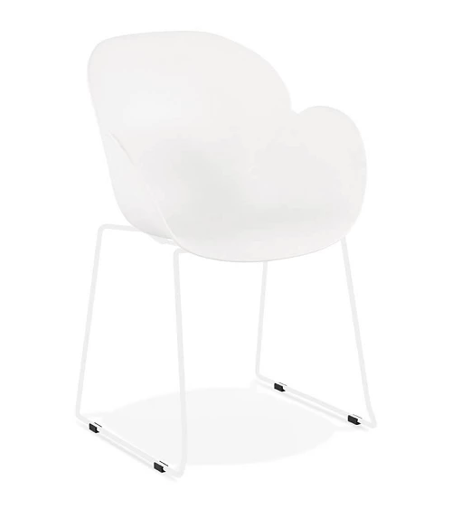 Chaise design ROYAN Poly Blanc