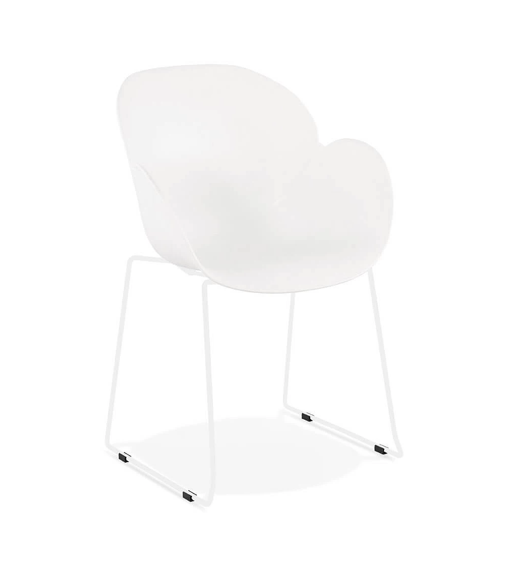 Chaise design ROYAN Poly Blanc