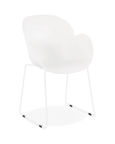 Chaise design ROYAN Poly Blanc