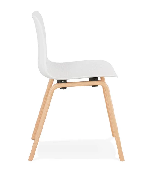 Chaise design MONARK Naturel Poly Blanc