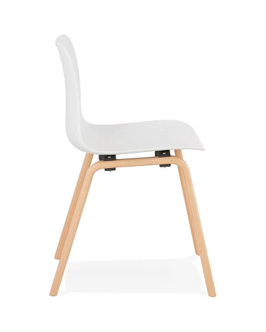 Chaise design MONARK Naturel Poly Blanc