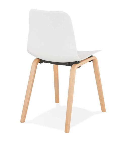 Chaise design MONARK Naturel Poly Blanc