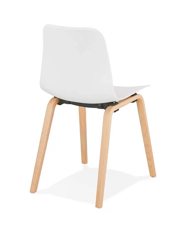 Chaise design MONARK Naturel Poly Blanc