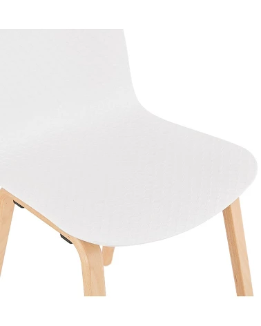 Chaise design MONARK Naturel Poly Blanc