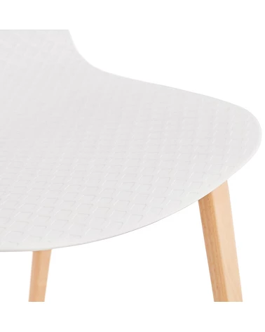 Chaise design MONARK Naturel Poly Blanc