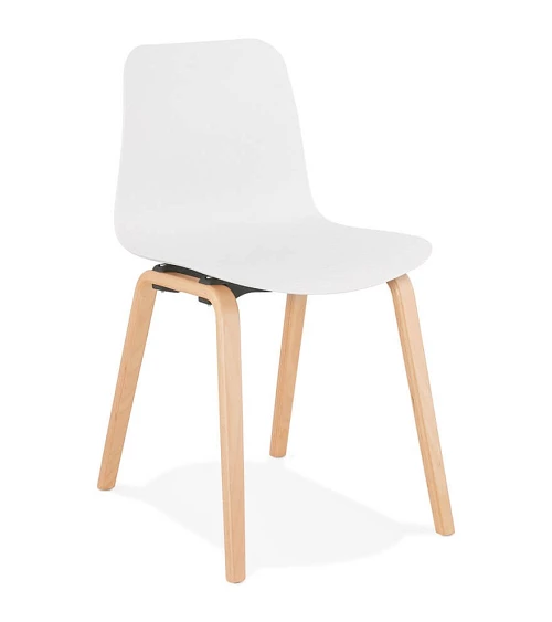 Chaise design MONARK Naturel Poly Blanc