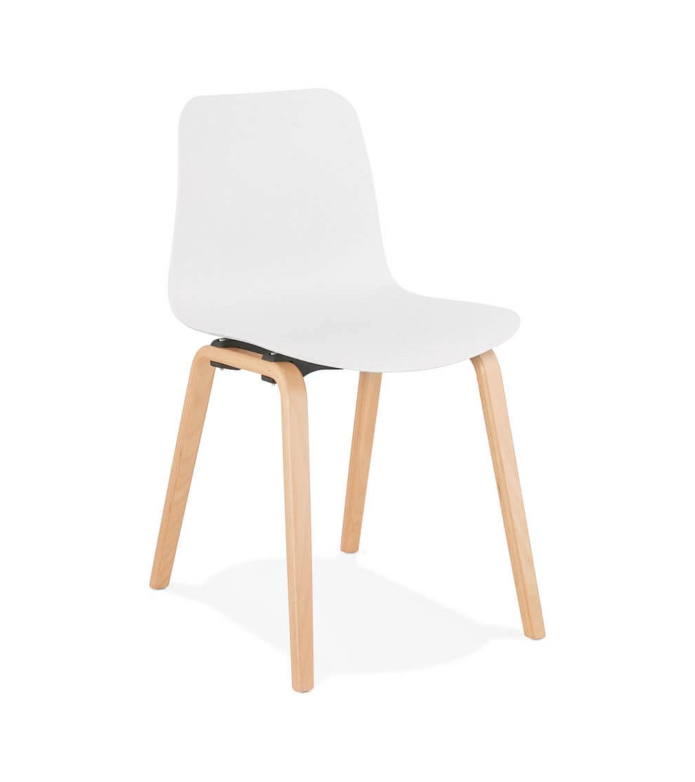 Chaise design MONARK Naturel Poly Blanc