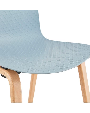 Chaise design MONARK Naturel Poly Bleu