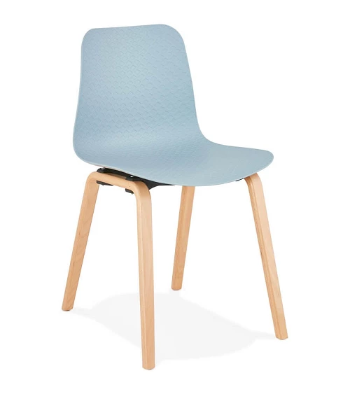 Chaise design MONARK Naturel Poly Bleu